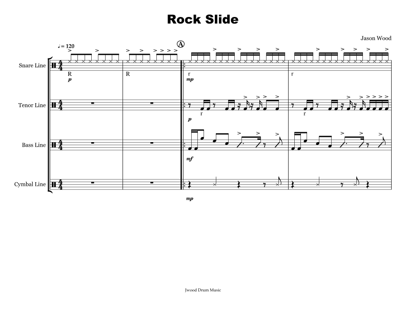 Rock Slide (Drumline Cadence)