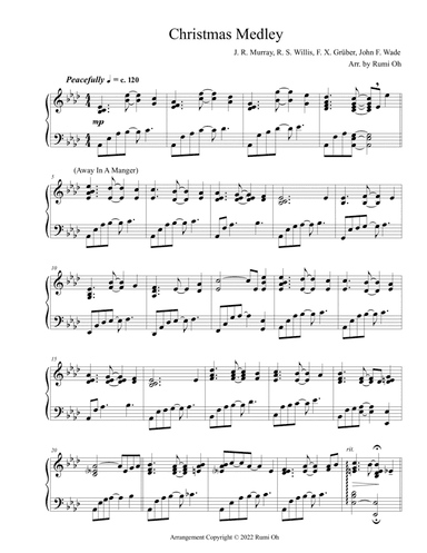 Christmas Medley (Hymn Arrangement for Advanced piano) (arr. Rumi Oh)