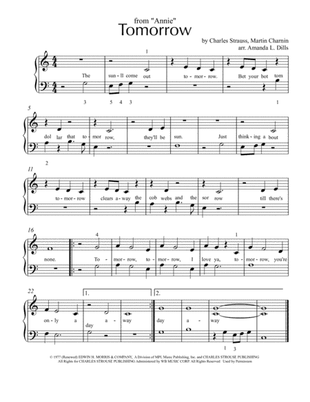 Tomorrow (arr. Amanda Dills)