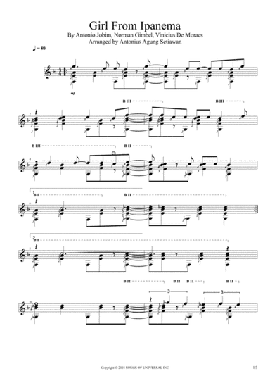 The Girl From Ipanema (garôta De Ipanema) (arr. Antonius Agung Setiawan)