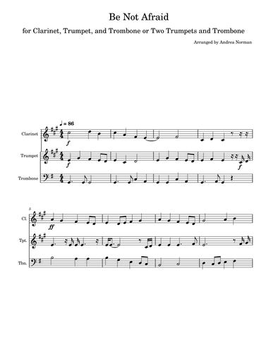 Be Not Afraid (arr. Andrea Norman)