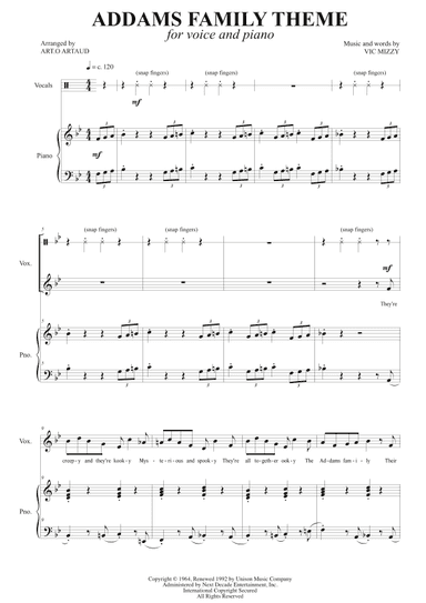 Addams Family Theme (arr. Art.o Artaud)