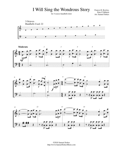 I Will Sing the Wondrous Story - for 3-octave handbell choir (arr. Samuel Stokes)