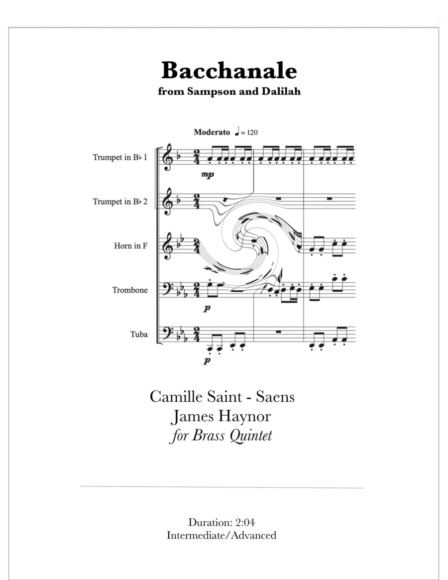 Bacchanole from Samson and Delilah for Brass Quintet (arr. James Haynor)