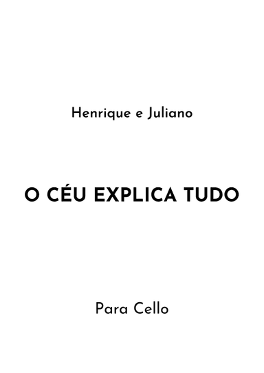 O Ceu Explica Tudo (arr. Jireh J.)
