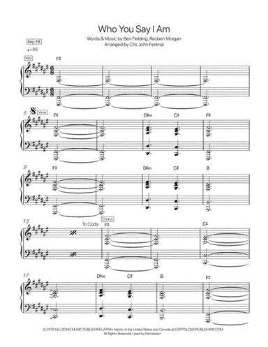 Who You Say I Am (arr. Cris John Ferenal)