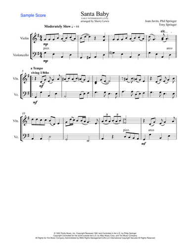 Santa Baby (arr. Sherry Lewis Publishing)