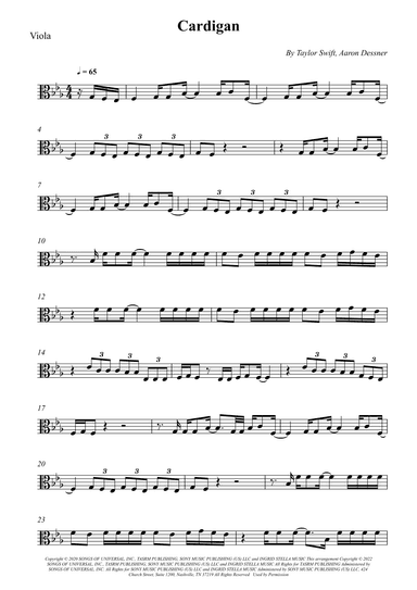 Cardigan (arr. Wesley S. SIlva)