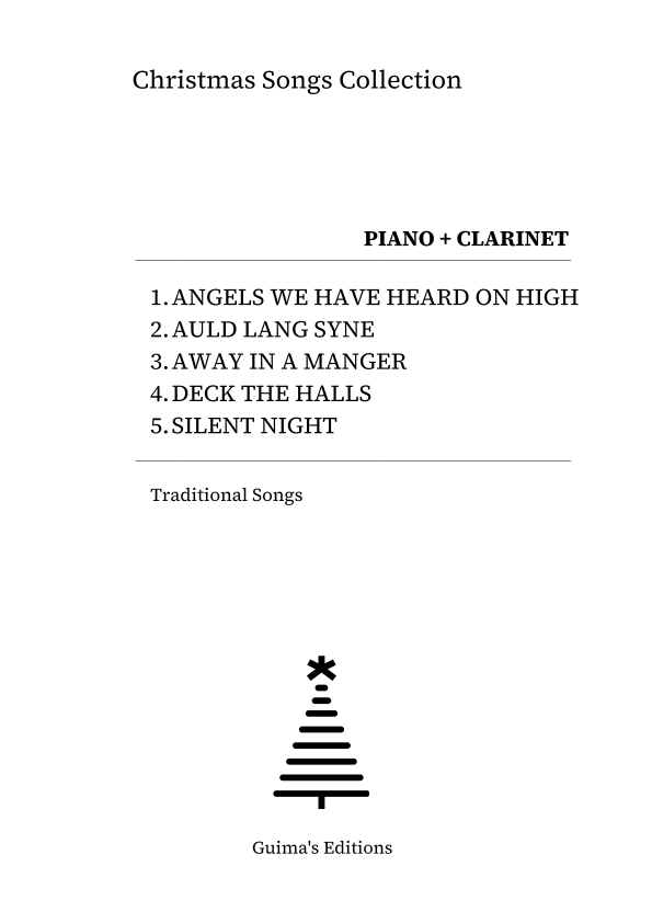 Christmas Songs Collection - Piano + Clarinet (arr. Guima's Editions)