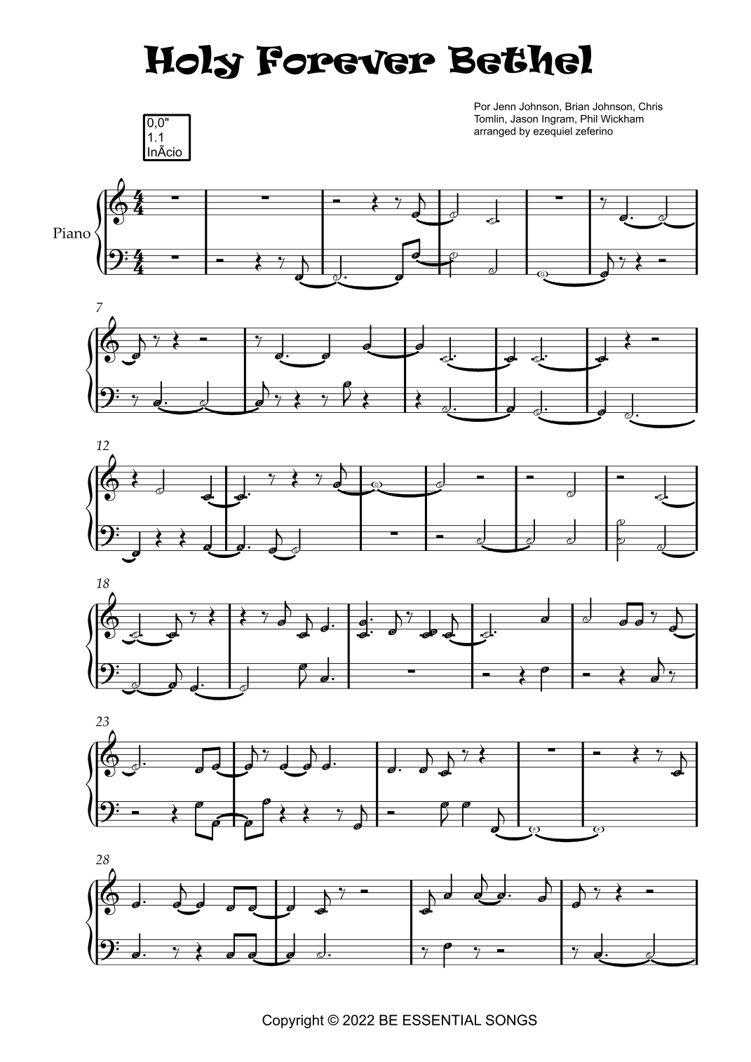 Holy Forever (arr. by ezequiel zeferino)