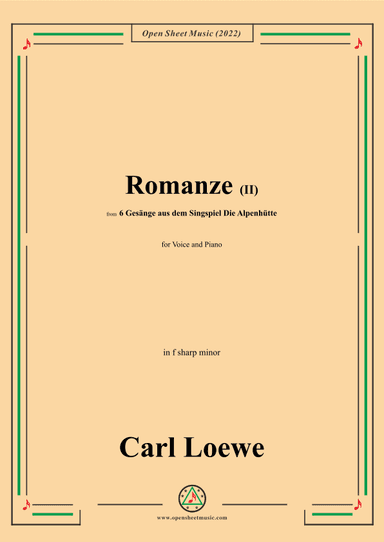 Loewe-Romanze(II),in f sharp minor,for Voice and Piano (arr. OSM Press)