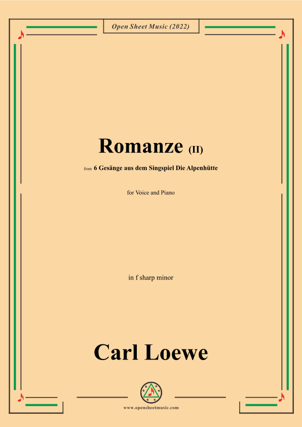 Loewe-Romanze(II),in f sharp minor,for Voice and Piano (arr. OSM Press)