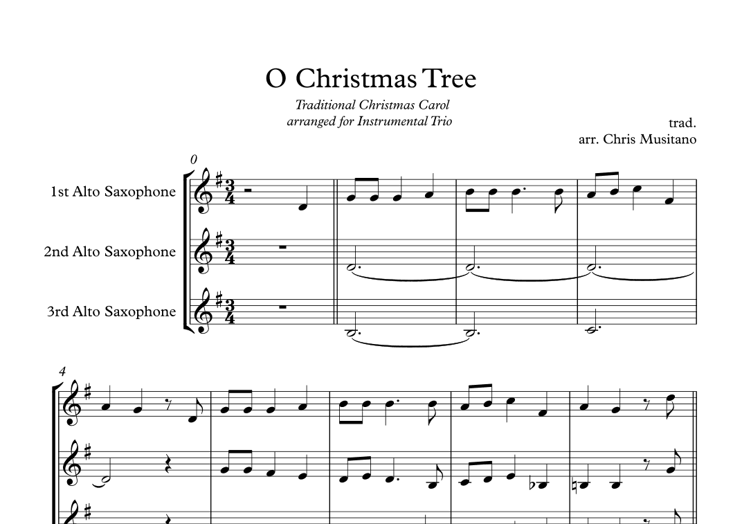 O Christmas Tree (arr. Chris Musitano)