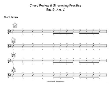 Chord Review & Strumming (Am Em C G)