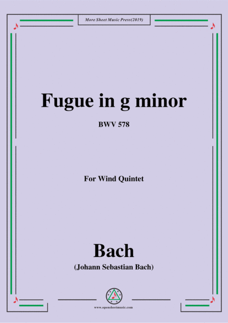 Bach,J.S.-Fugue in g minor,BWV 578,for Wind Quintet (arr. MSM)