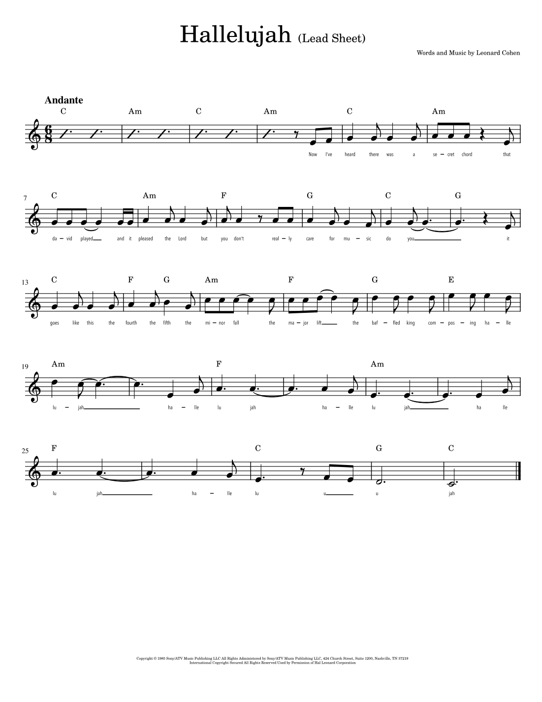 Hallelujah (arr. AJ Tan)