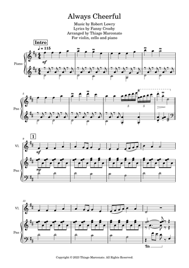 Always Cheerful (arr. Thiago Marconato)