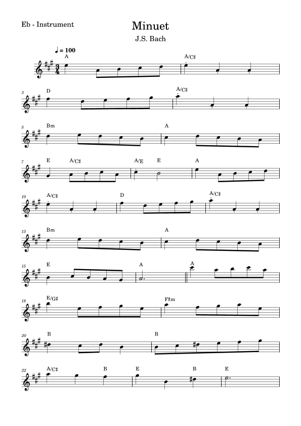 Minuet (arr. Fabio Eduardo de Oliveira)