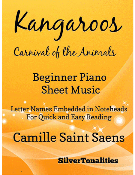 Kangaroos Carnival of the Animals Beginner Piano Sheet Music (arr. SilverTonalities)