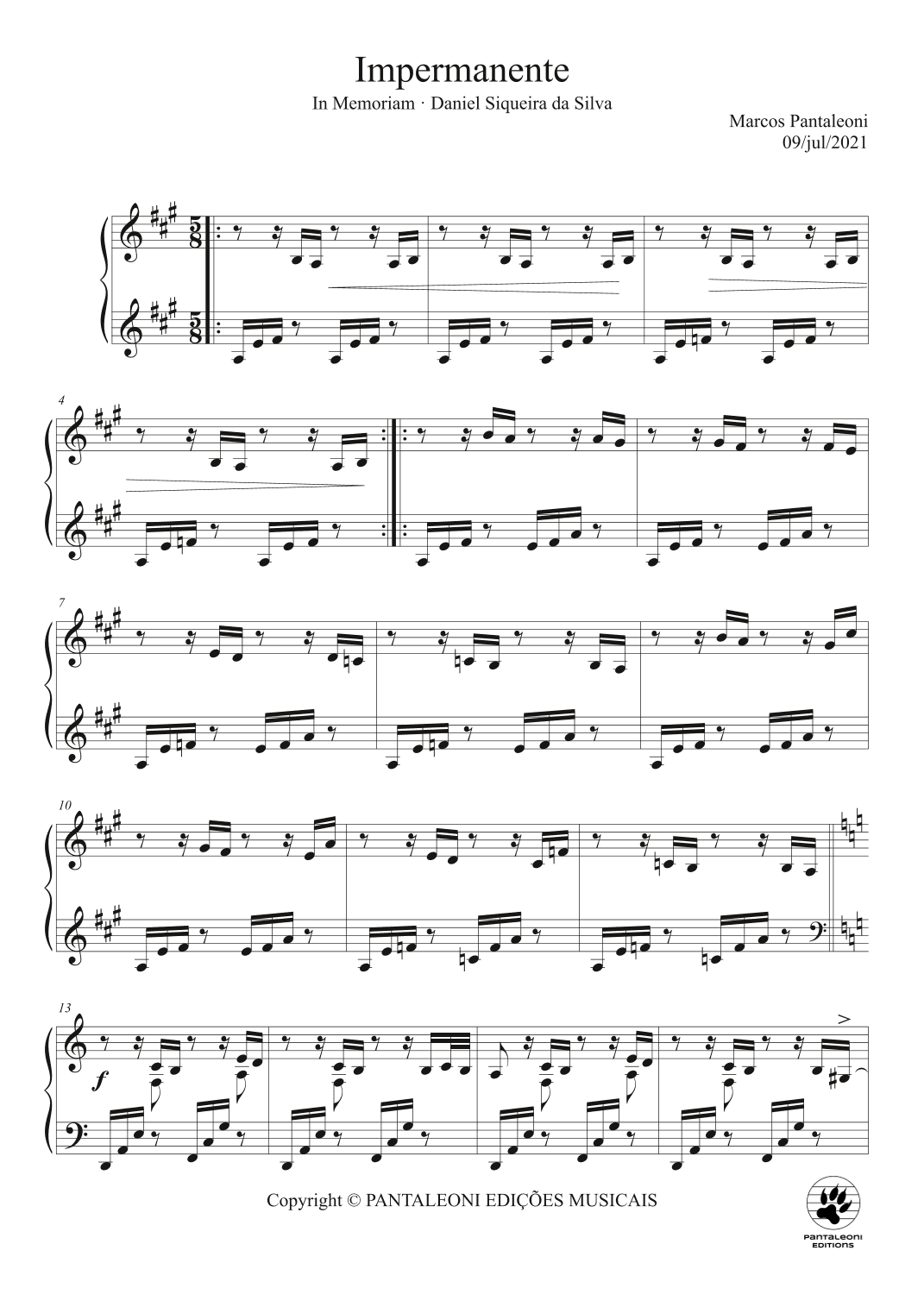 Impermanente (In Memoriam Daniel Siqueira da Silva)