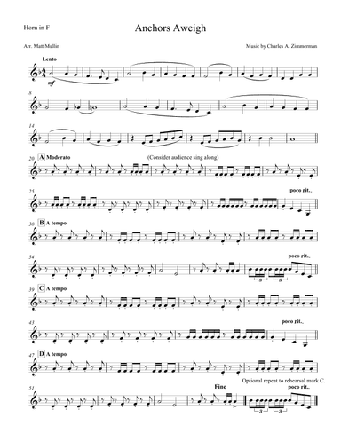 Anchors Aweigh (arr. Matt Mullin)