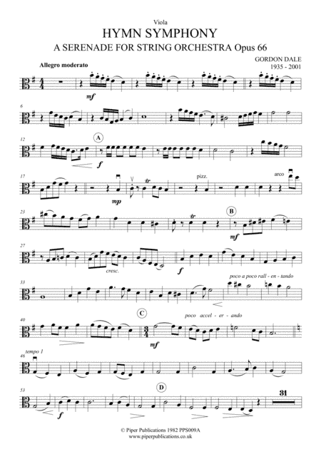 GORDON DALE HYMN SYMPHONY VIOLA PART