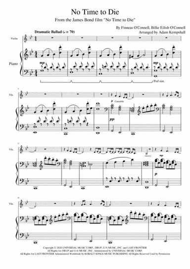 No Time To Die (arr. Adam Kempshall)