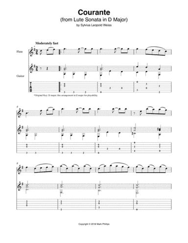 Courante (from Lute Suite in D Major) (arr. Mark Phillips)