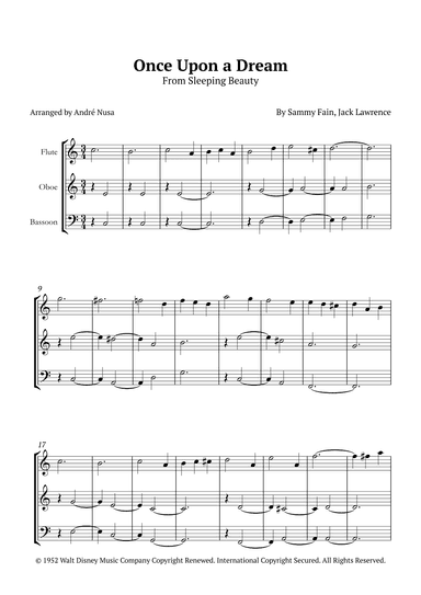 Once Upon A Dream (arr. André Nusa)