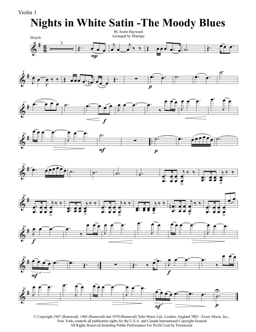 Nights In White Satin (arr. Marmpy)