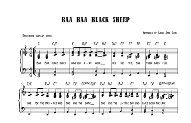 Baa Baa Black Sheep (arr. Safflower Music LLC)