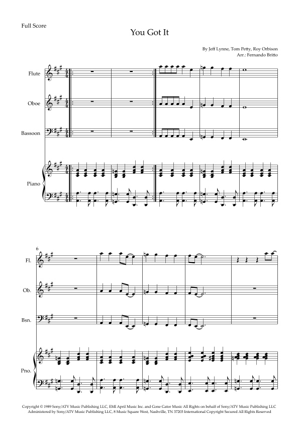 You Got It (arr. Fernando Britto)