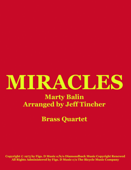 Miracles (arr. Jeff Tincher)