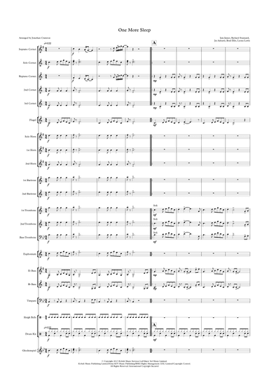 One More Sleep (arr. Jonathan Cranston)