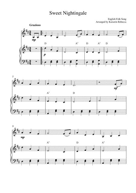 Sweet Nightingale (arr. Kaiserin Rebecca)