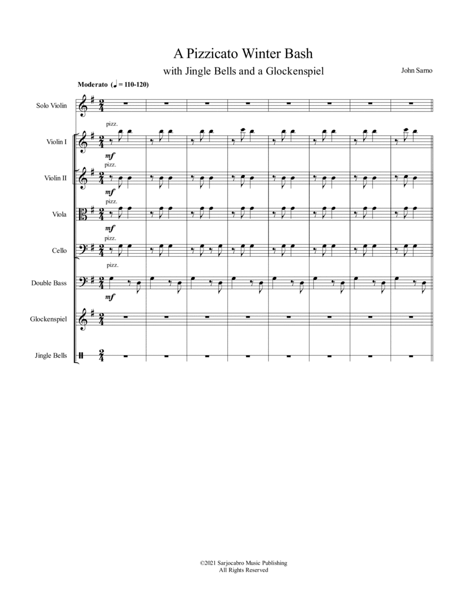 A Pizzicato Winter Bash (arr. jtsarno publishing)