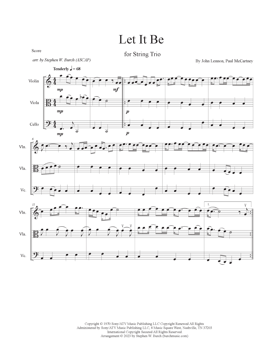 Let It Be (arr. Stephen W. Burch (ASCAP))