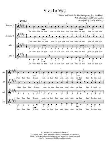 Viva La Vida (arr. Emily Moriarty)