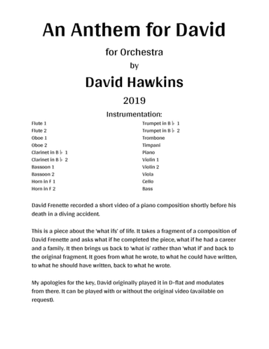An Anthem for David