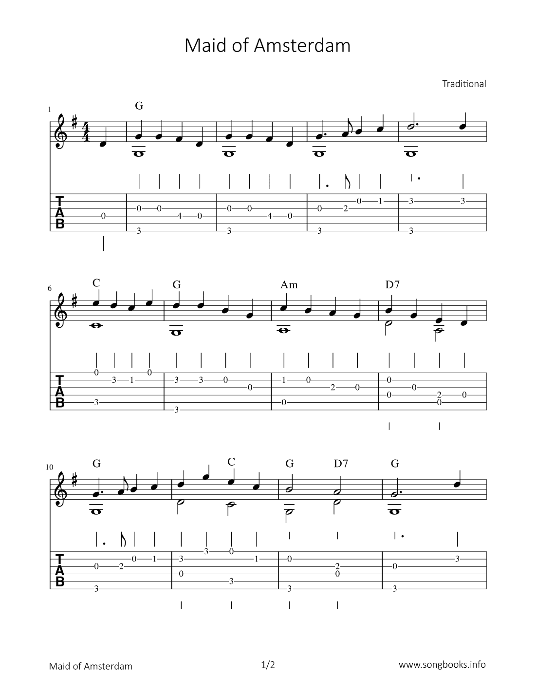 Maid of Amsterdam (arr. Bettina Schipp)