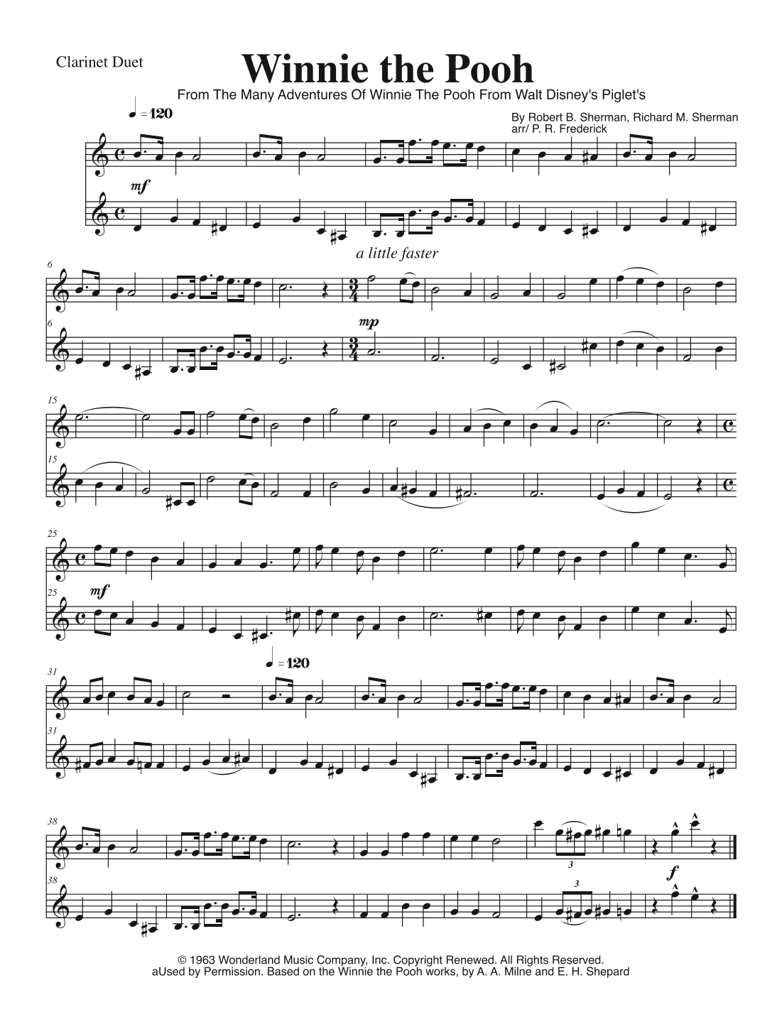 Winnie The Pooh (arr. P. R. Frederick)
