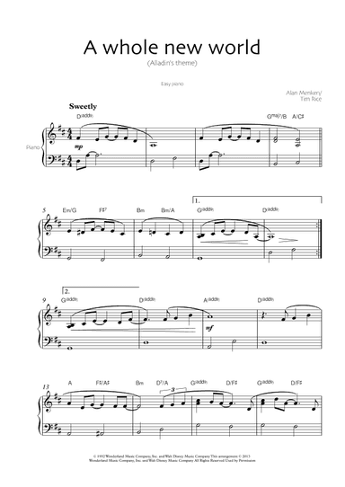 A Whole New World (arr. Robin Hood Editions)