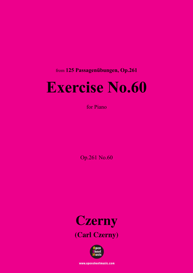 C. Czerny-Exercise No.60,Op.261 No.60 (arr. OSM Press)