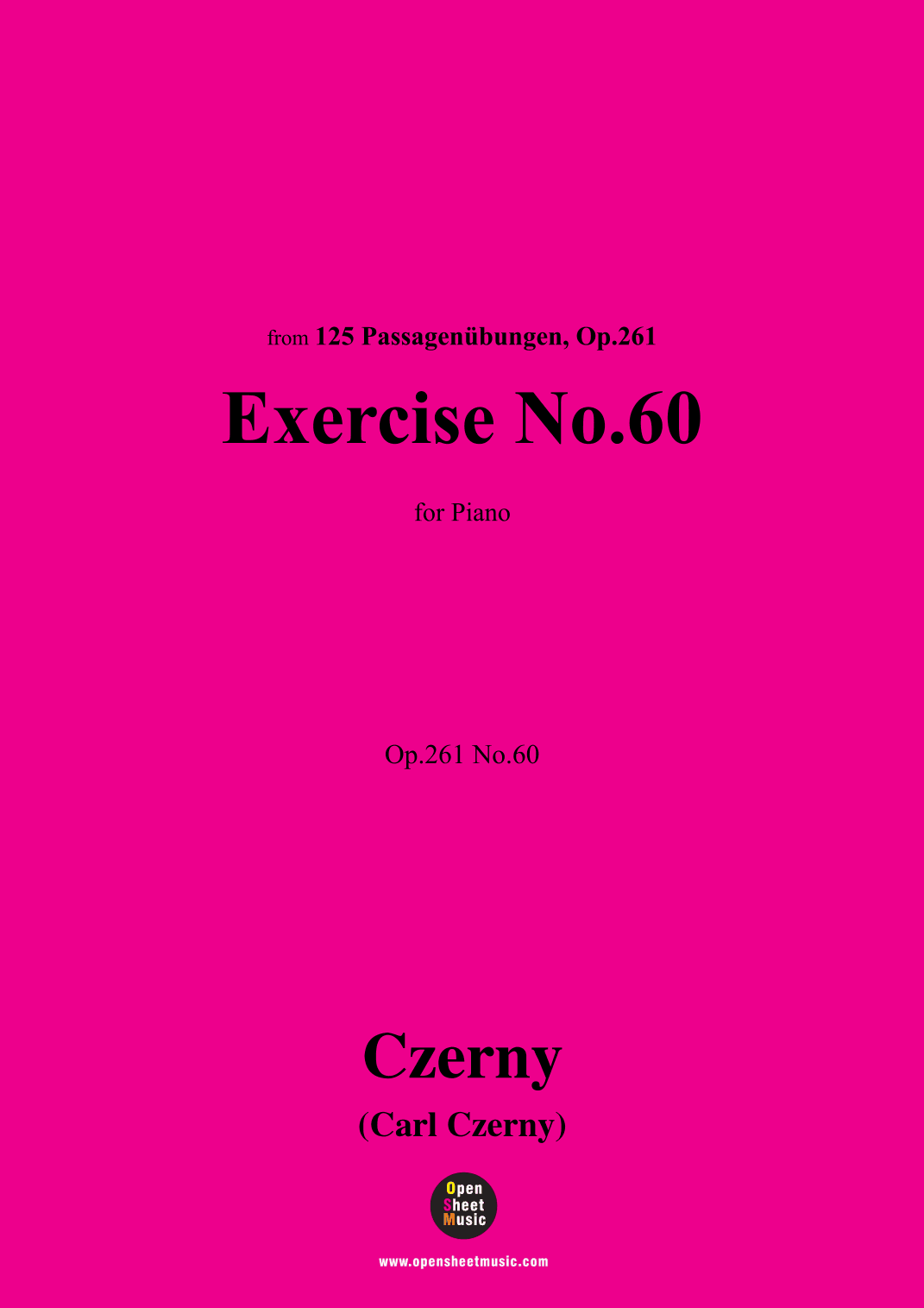 C. Czerny-Exercise No.60,Op.261 No.60 (arr. OSM Press)