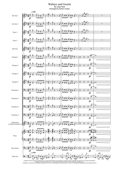 Wallace And Gromit Theme (arr. Adrian Jordan)