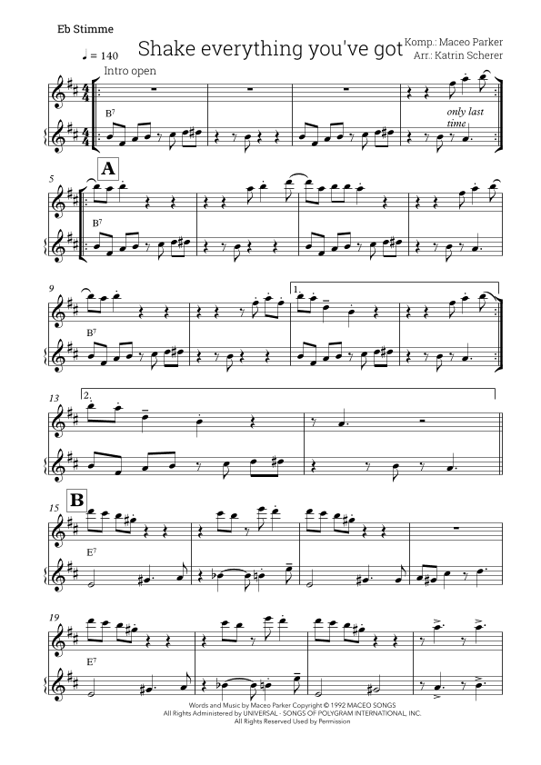 Shake Everything You've Got (arr. Katrin Scherer)