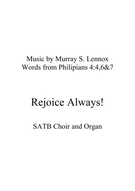 Rejoice Always!