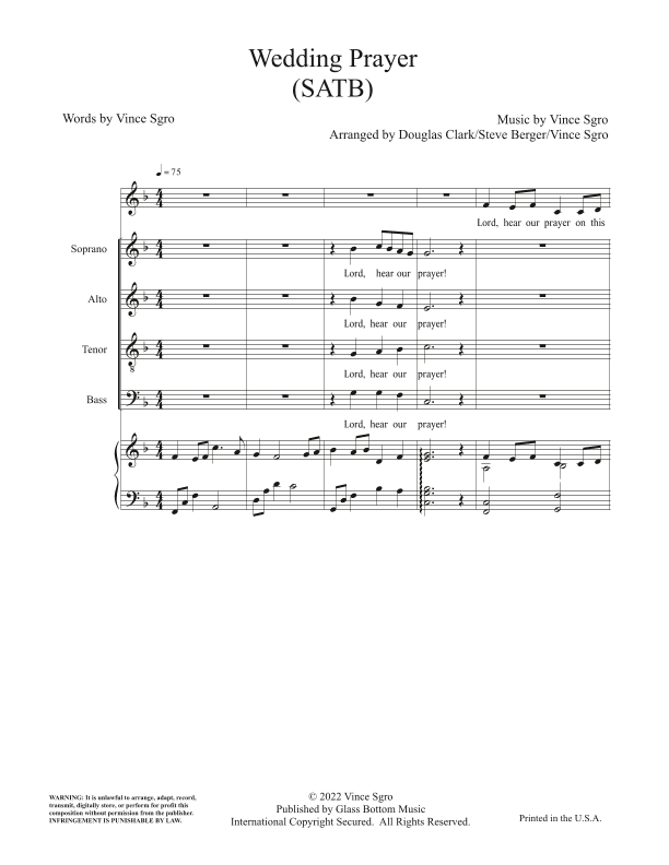 Wedding Prayer - SATB