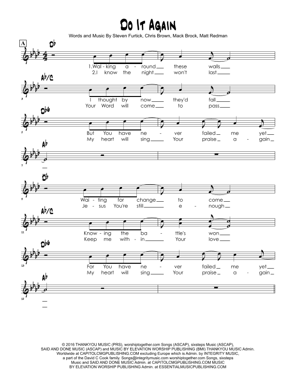 Do It Again (arr. Brian Kim)