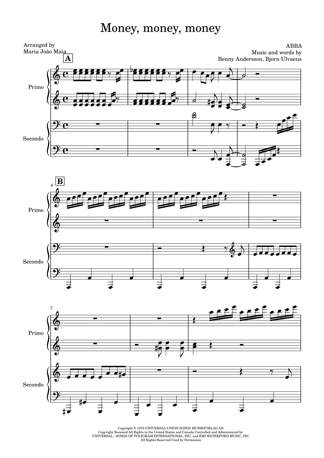 Money, Money, Money (arr. Maria João Maia)